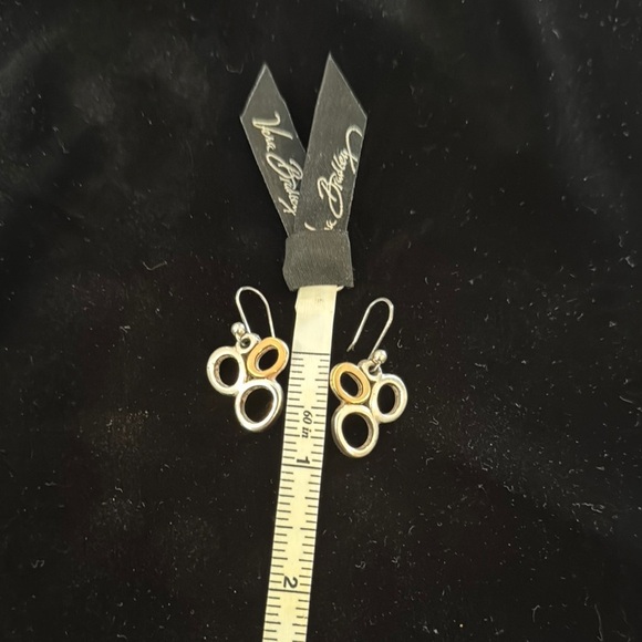 Brighton Gold tone and Silver French Wire Earrings - Picture 2 of 3